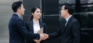 Business people shaking hands