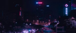 China street with cars