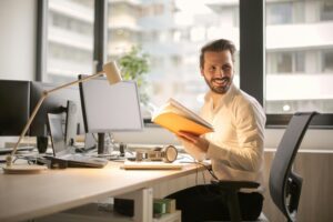 Executive working in Canada on papers and business cases